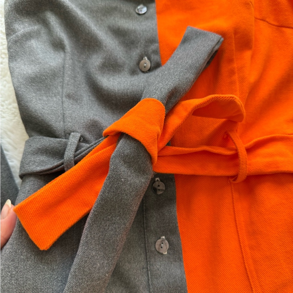 FASHION BRAND COMPANY Director Jumpsuit Orange and Grey Size Small - Picture 3 of 6